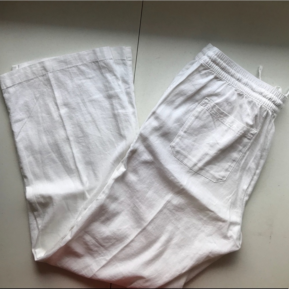 Old Navy linen blend wide leg pants